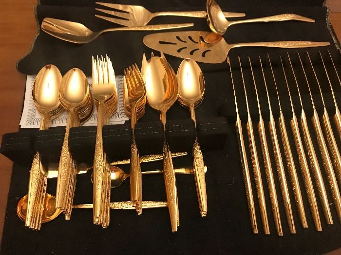 Gold plated flatware 