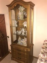 Gold design petite curio cabinet 