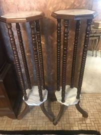 Pedestool tables or plant stands 