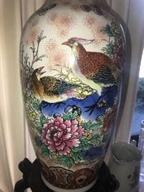 Asian themed/design large vase 