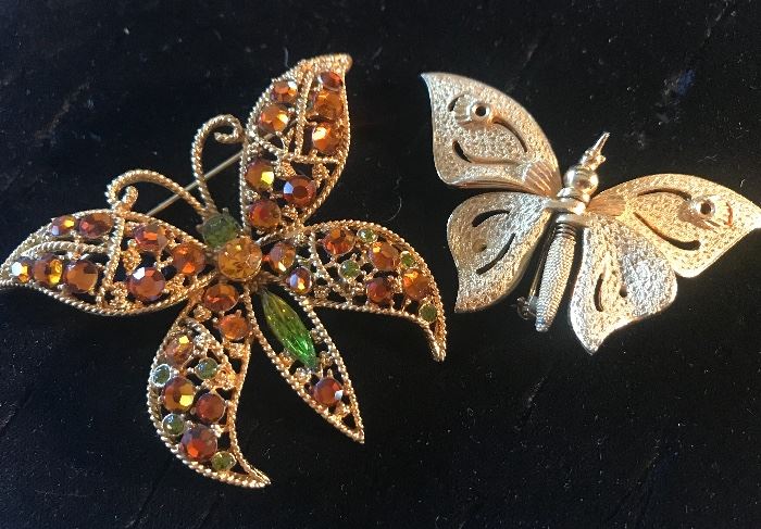Vintag butterfly brooches