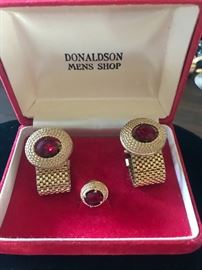 Men’s vintage tie pin and cuff links from Donaldson Men’s Shop