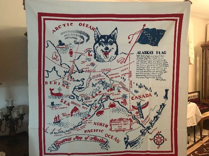 Vintage Table Cloth of Alaska
