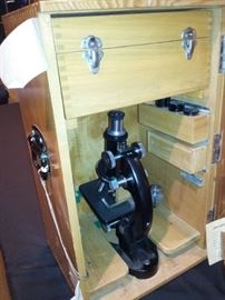 Olympus Microscope owned by noted Kansas City area physician and surgeon