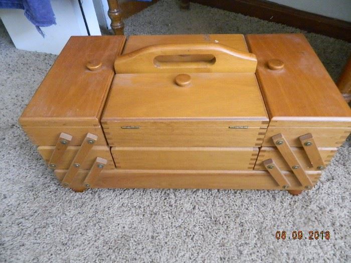 wood sewing box