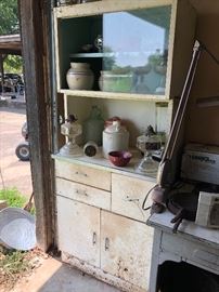 Vintage metal kitchen cabinet, circa 1940