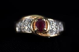 18K Ruby and Diamond Ring