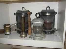 Marine lanterns, vinatage flashlight,