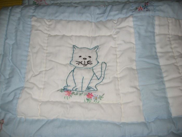 Children's embroidered quilt (new). 