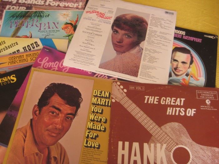 Vintage long-playing albums in excellent condition.