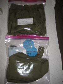 World War II G.I. undershirts (2) never used.  Other G.I. clothing items also. 