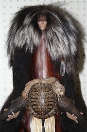 37" Native American cypress Shaman figure