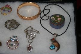 lots of sterling and costume jewelry