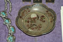 Chinese Plique-a-jour 5" bowl