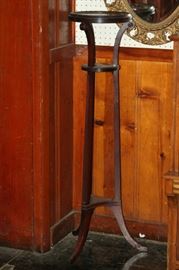mahogany torchere plant stand