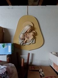 Religious statues, wall hangings , mirrors