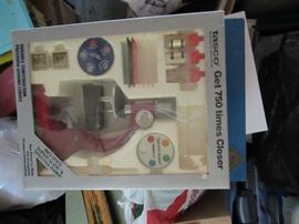 Chemistry set, microscope set, slides