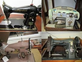 Sewing Machines ,vintage and antique , sewing cabinet , buttons