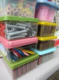 Vintage Hair styling, beauty salon, rollers, combs, scissors, perm rods 