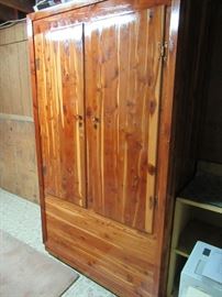Cedar armoire cabinet