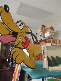 Disney Store Signs , Vintage spring rocking horse 