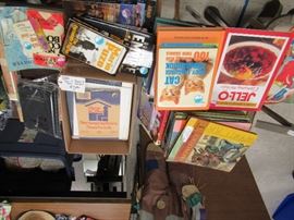 Books , vintage school and office supplies
