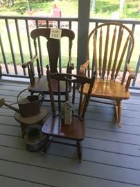  3 Rockers, Birdhouse, Watering Can       http://www.ctonlineauctions.com/detail.asp?id=750026
