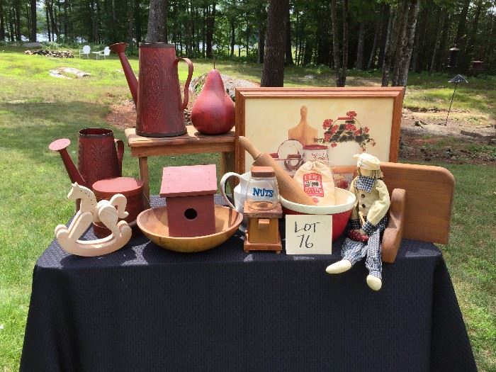 Red Watering Cans, Birdhouse, and More              http://www.ctonlineauctions.com/detail.asp?id=749827