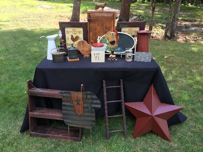  Hanging Wooden Shelf, Red Star, and More                   http://www.ctonlineauctions.com/detail.asp?id=749829