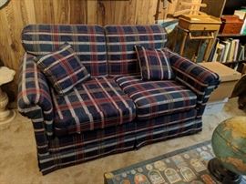 Twin bed Plaid sofa
