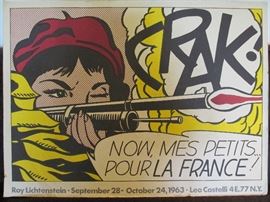 Roy Lichtenstein gallery print 1963 (BID ITEM)