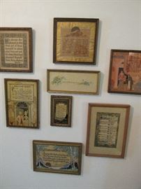 Vintage pochoir poem prints