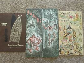 Kahiki and Trader Vic's vintage menus