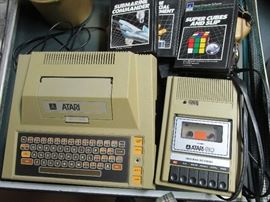 Atari 400 and 410 with software and joystick