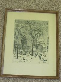 Beautiful James Swann Chicago winter print