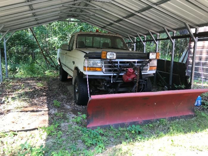 Ford F 350 Diesel pick up truck with plow