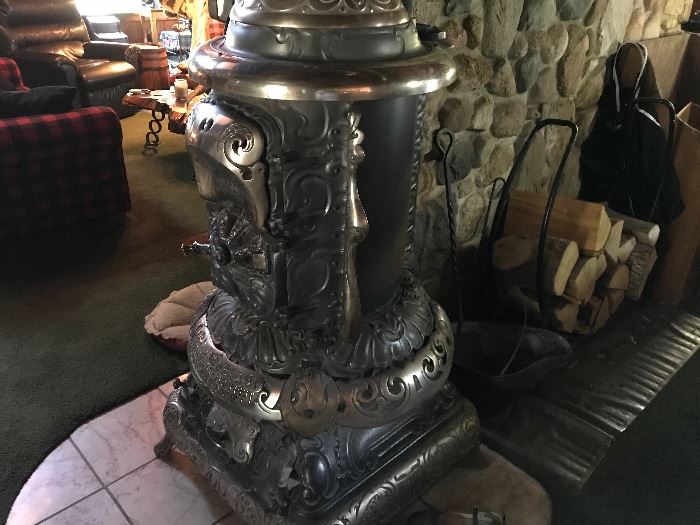Antique Florence parlor fire place stove