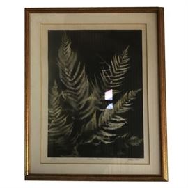 "Exotic Ferns" signed and numbered Lithograph