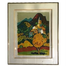 Guy Charon, Artist's Proof of "Aut en Provence" Lithograph
