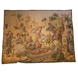 Vintage Belgium Woven Tapestry