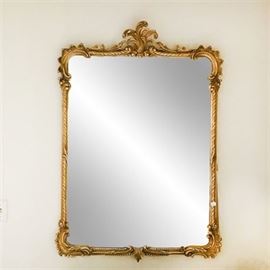Vintage Carved Wood Gold Gilded Mirror