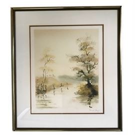 Chang Signed and Numbered Watercolor Lithograph