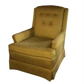 Vintage Mens Reading Chair with Ottoman