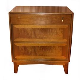 Mid-Century Red Lion Mahogany Side Table