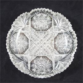 American Brilliant Cut Crystal Bon Bon Dish