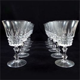 Vintage Crystal White Wine Glasses