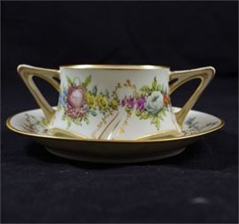 Antique Limoges J.P. Boullion Bowl and Underplate