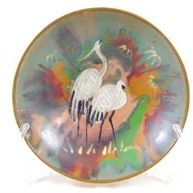 Sagitta of Holland Signed Mid Century Modern Enameled Copper Bowl