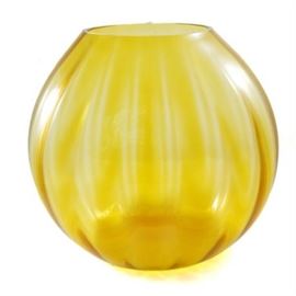 Mid-Century Art Glass Optic Vase