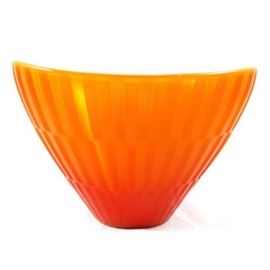 Mid-Century Amberina Art Glass Bowl